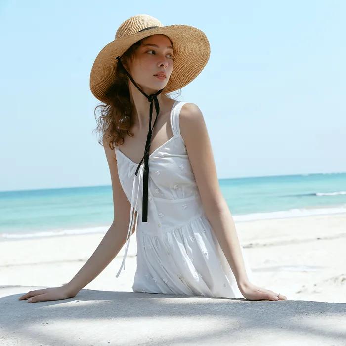 VIENNE laced sleeveless dress_white