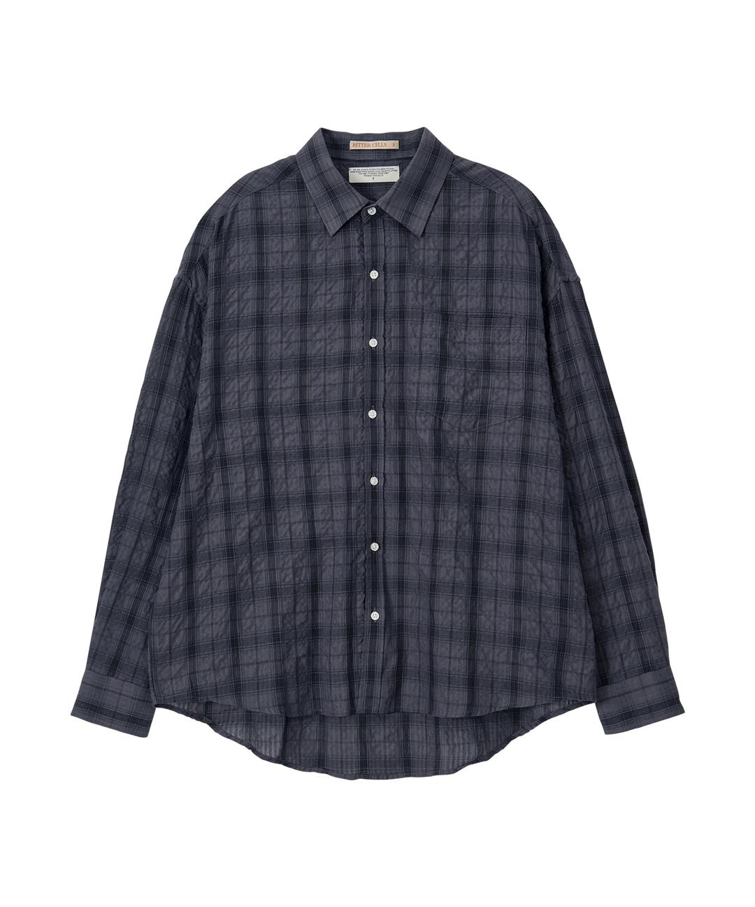 Abigail Check Shirt-Charcoal