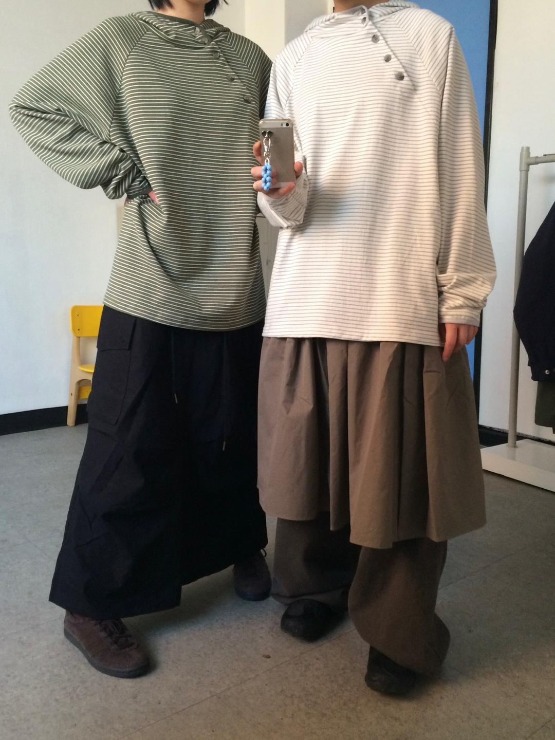 [빠른출고] 칸쵸 버튼 긴팔 후드티 (4color) - 남여공용