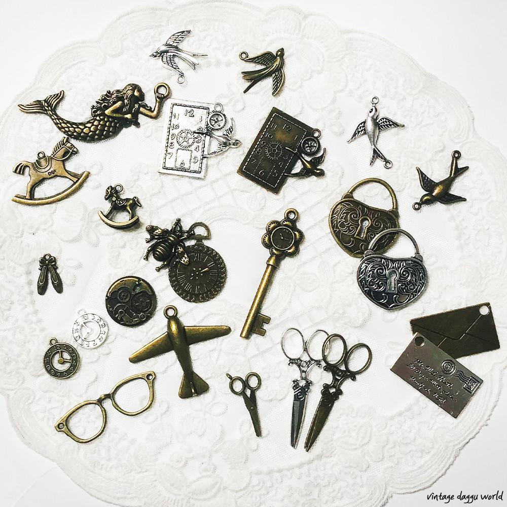 금속 참 장식 메탈 팬던트 다이어리 악세사리 키링 부자재