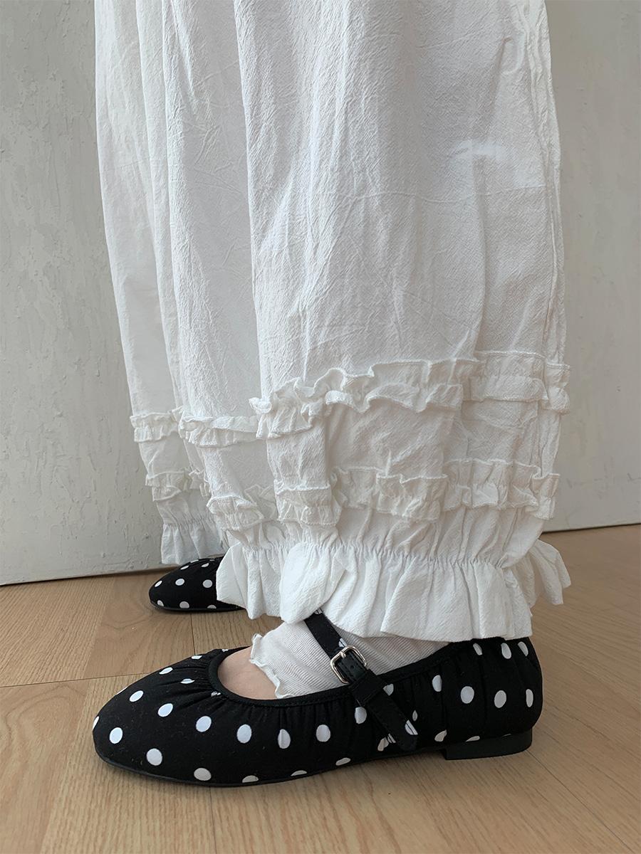 Crisp ruffle balloon pants (2color)
