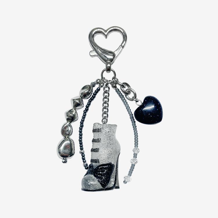 글리터 리본 BOOTS 부츠 키링