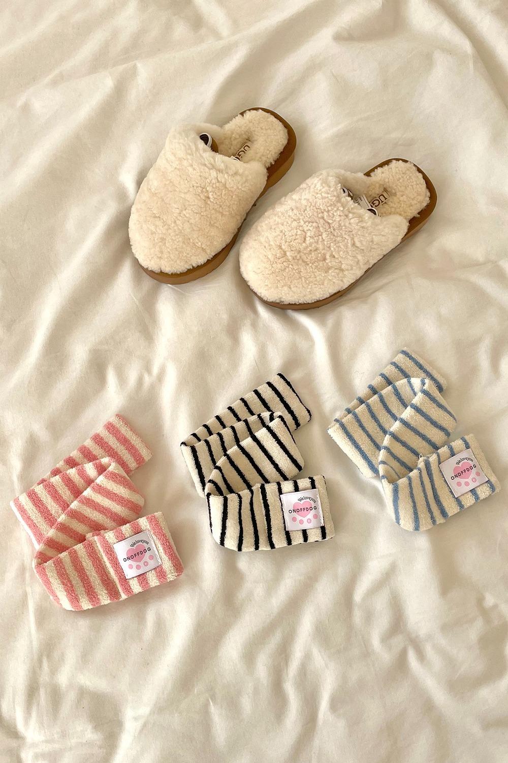 온오프독 솜사탕 강아지 목도리 (핸드메이드)