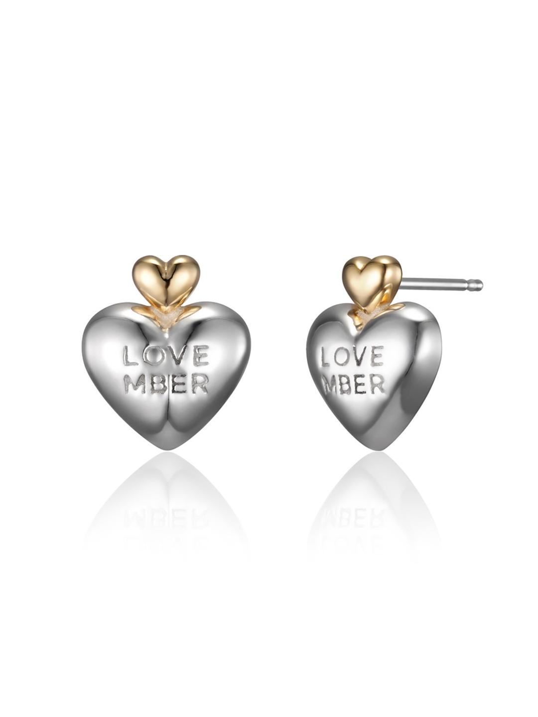 [silver 925] Double Heart Studs