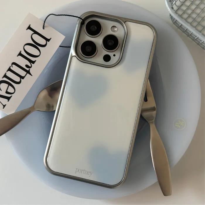 [+갤럭시]silver skyheart epoxy case