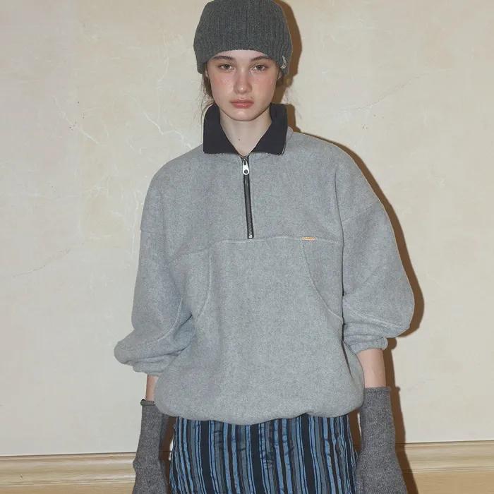 [29CM 단독]FLEECE HALF ZIP UP - GRAY