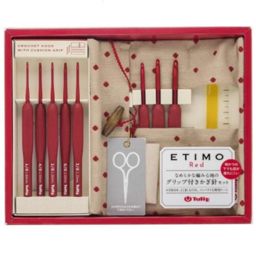 에티모 ETIMO 튤립 레드 뜨개질 코바늘 세트 TED-001