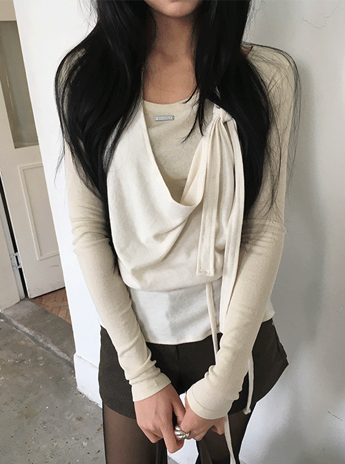 느웬 소피 울 나시 (4colors) (뷔스티에/홀터넥나시/레이어드/겨울나시/겨울뷔스티에/백리스)