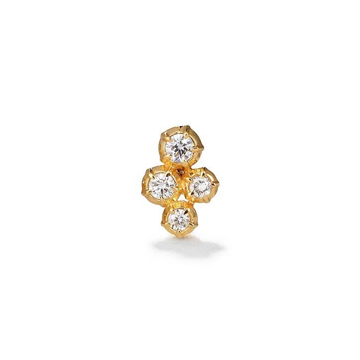 COLLET DIAMOND PIERCING / EARRING, CLUSTER