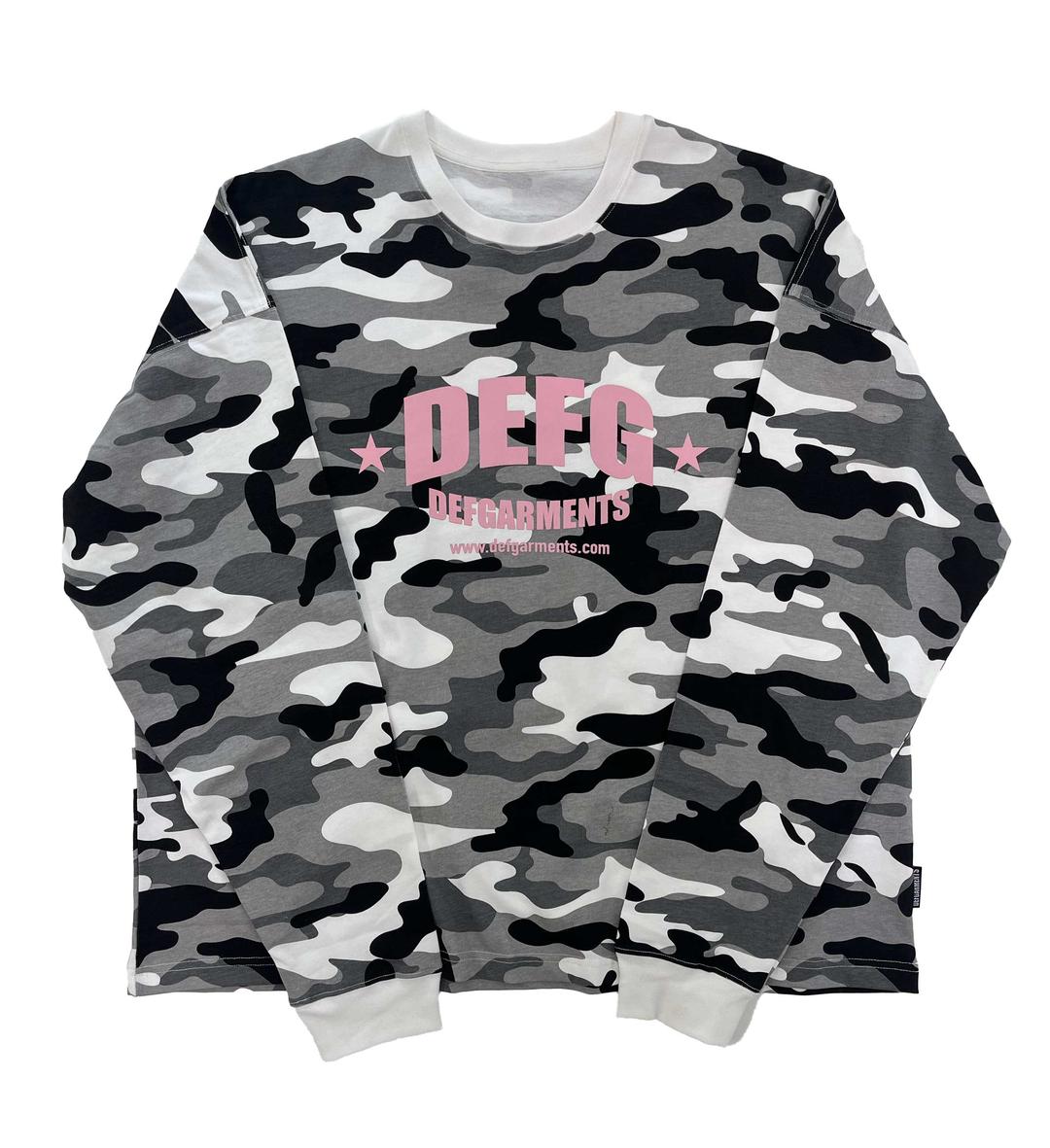 CAMO DEF PRINT LONG SLEEVE [BK]