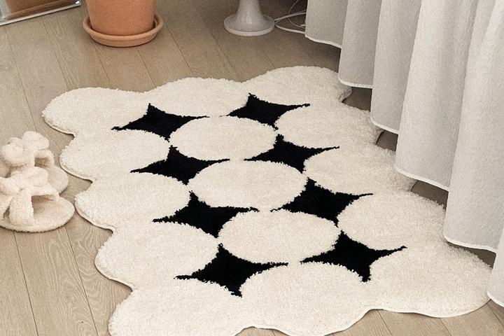 다이아 터프팅 러그 푹신한 발매트 현관 화장실 거울 앞 발닦개 발수건