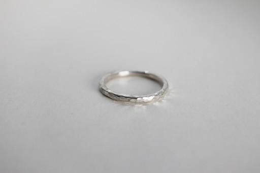 2mm 해머링 실버 반지