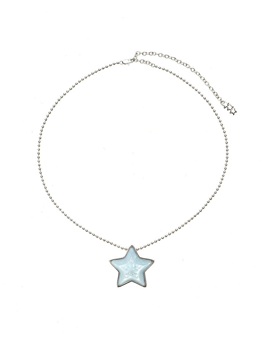 STAR ACRYLIC NECKLACE - BLUE