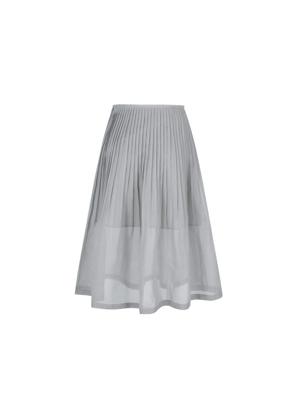 [예약주문] Pleated Midi Skirt, Grey