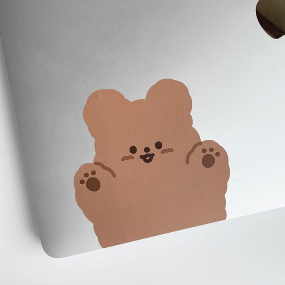 몽하우스 몽몽 브라운 빅 리무버블 노트북 아이패드 스티커