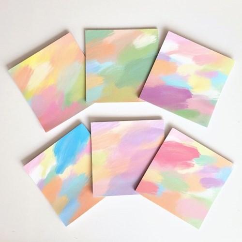 MIX 페인팅 6종 체크 메모패드