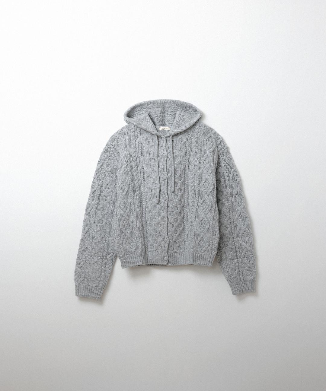 피셔맨 케이블 후디 가디건 (gray)
