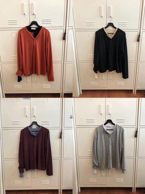 [Vague Pick!/1+1] Milky henly layered tee (8color)
