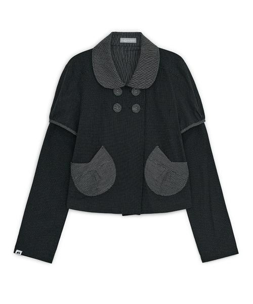 허그유어스킨(HUG YOUR SKIN)  디테쳐블 라운드 자켓 (블랙) - 사이즈 & 후기 | 무신사