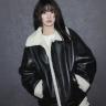 Shearling Mustang Jacket in Black VM5WM015-10