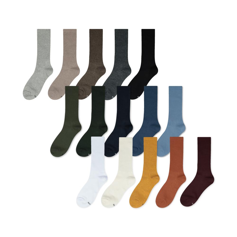 [5PACK]1507 유니섹스 컬러 트라우져 삭스 - 컬러선택형