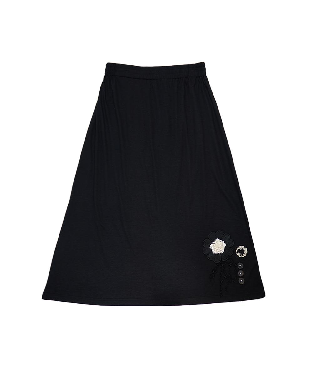 [2nd RESTOCK] CORSAGE LONG SKIRT [BLACK]