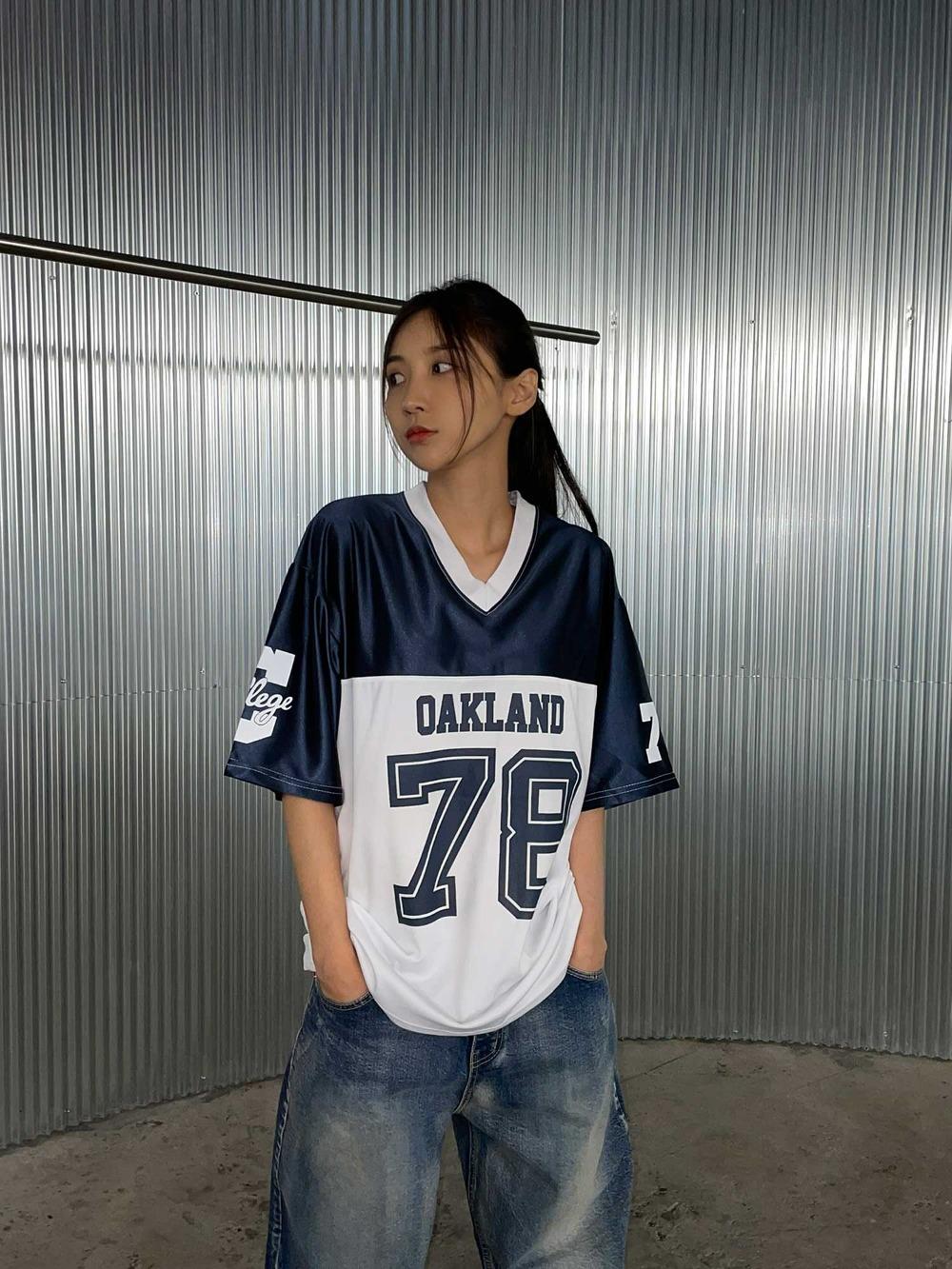 오클랜드 오버핏 저지 티셔츠