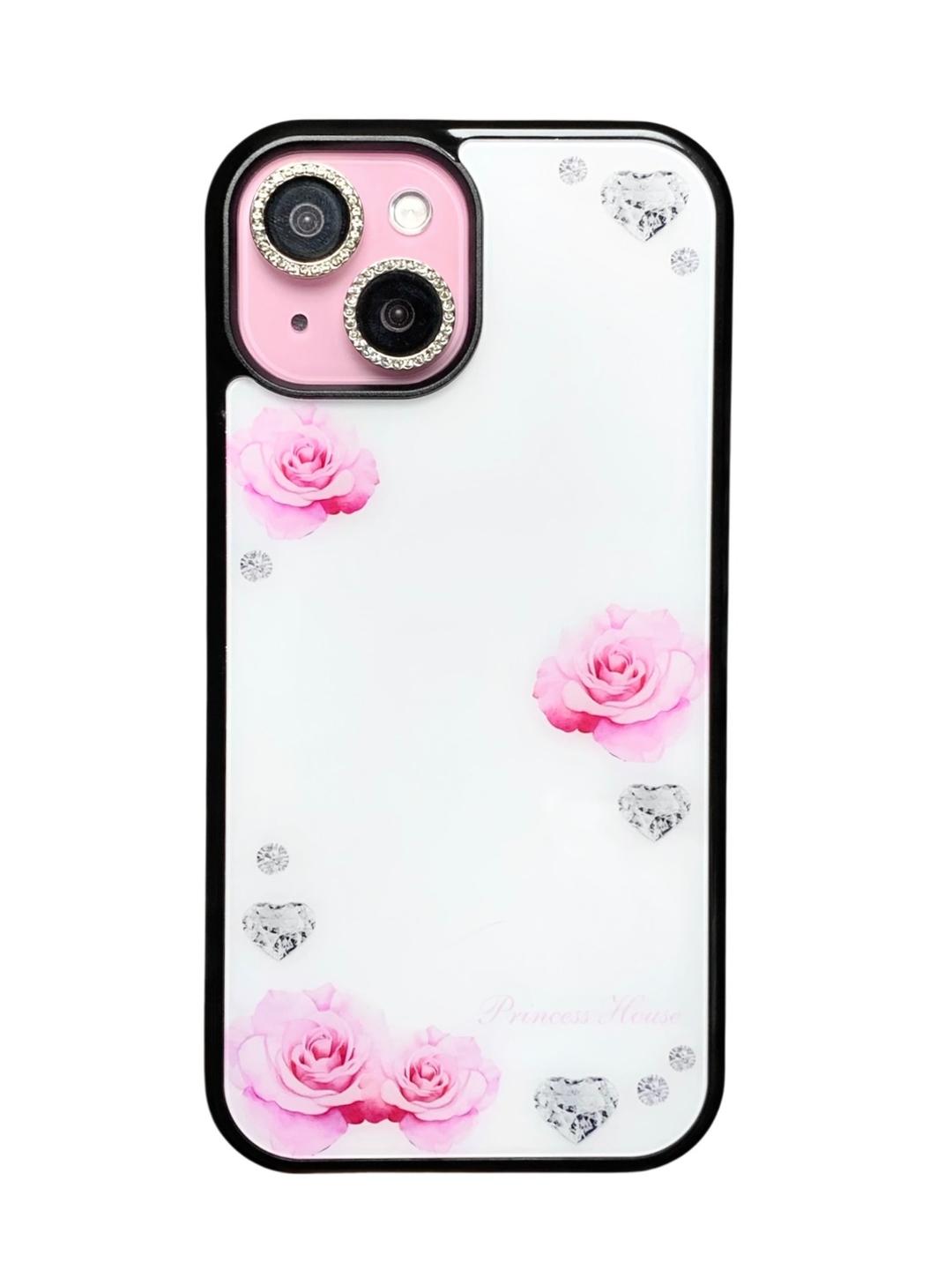 Hime rose phone case - black glass