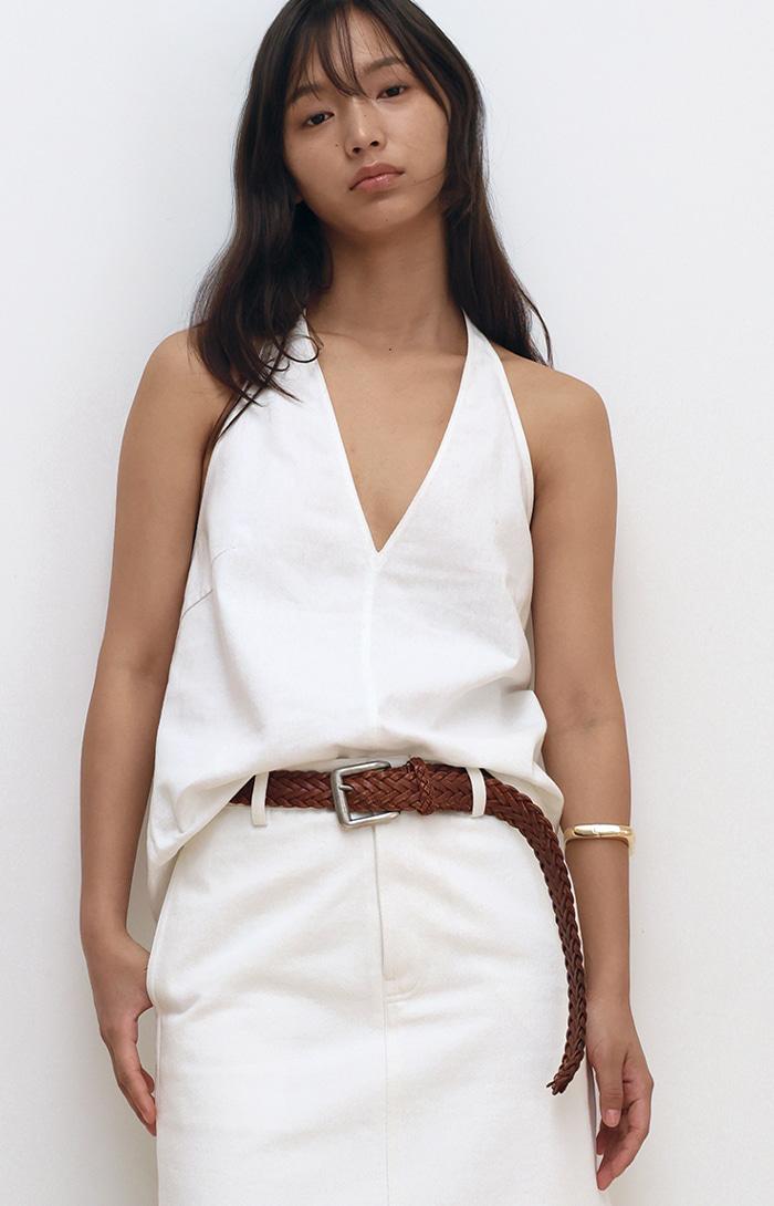 Cotton Halter Top_White