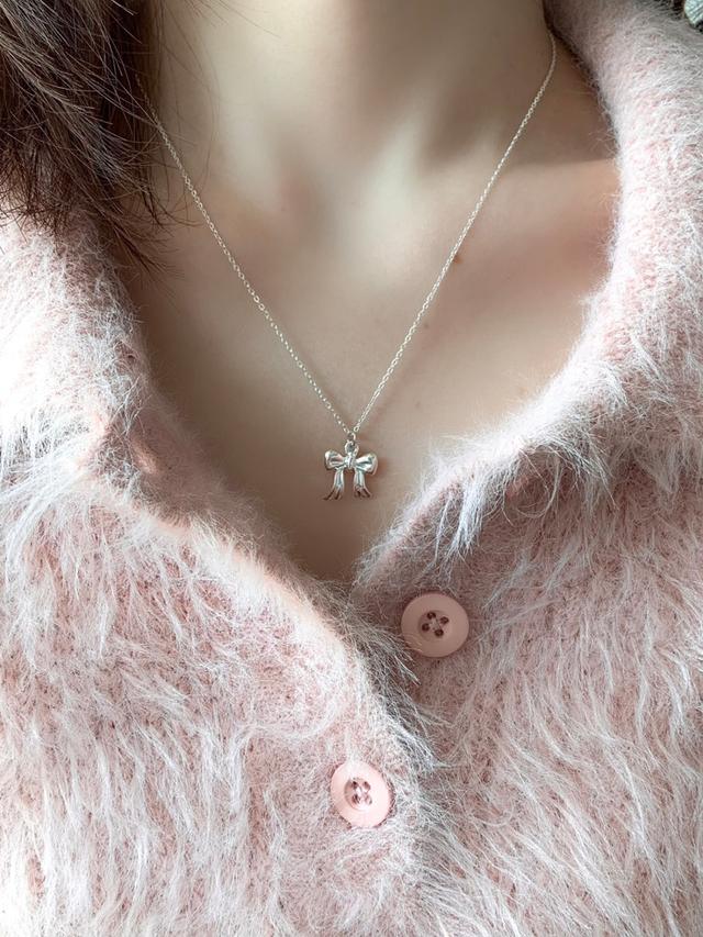 fine ribbon necklace 리본 목걸이 데일리 목걸이