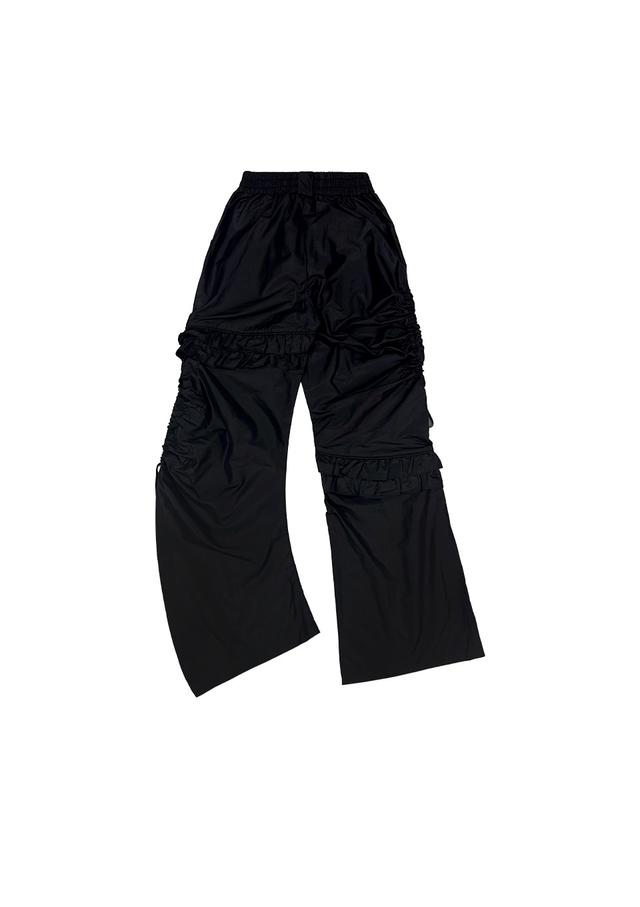 사이드 홀 스트링 언발란스 프릴 팬츠 블랙SIDE HOLE STRING UNBALANCED FRILL PANTS BLACK