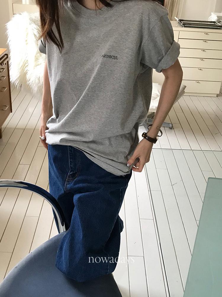 나우어데이즈 아,회 당일 / 베르가못 카빈 티셔츠 코튼 반팔 라운드 루즈핏 t (3col)