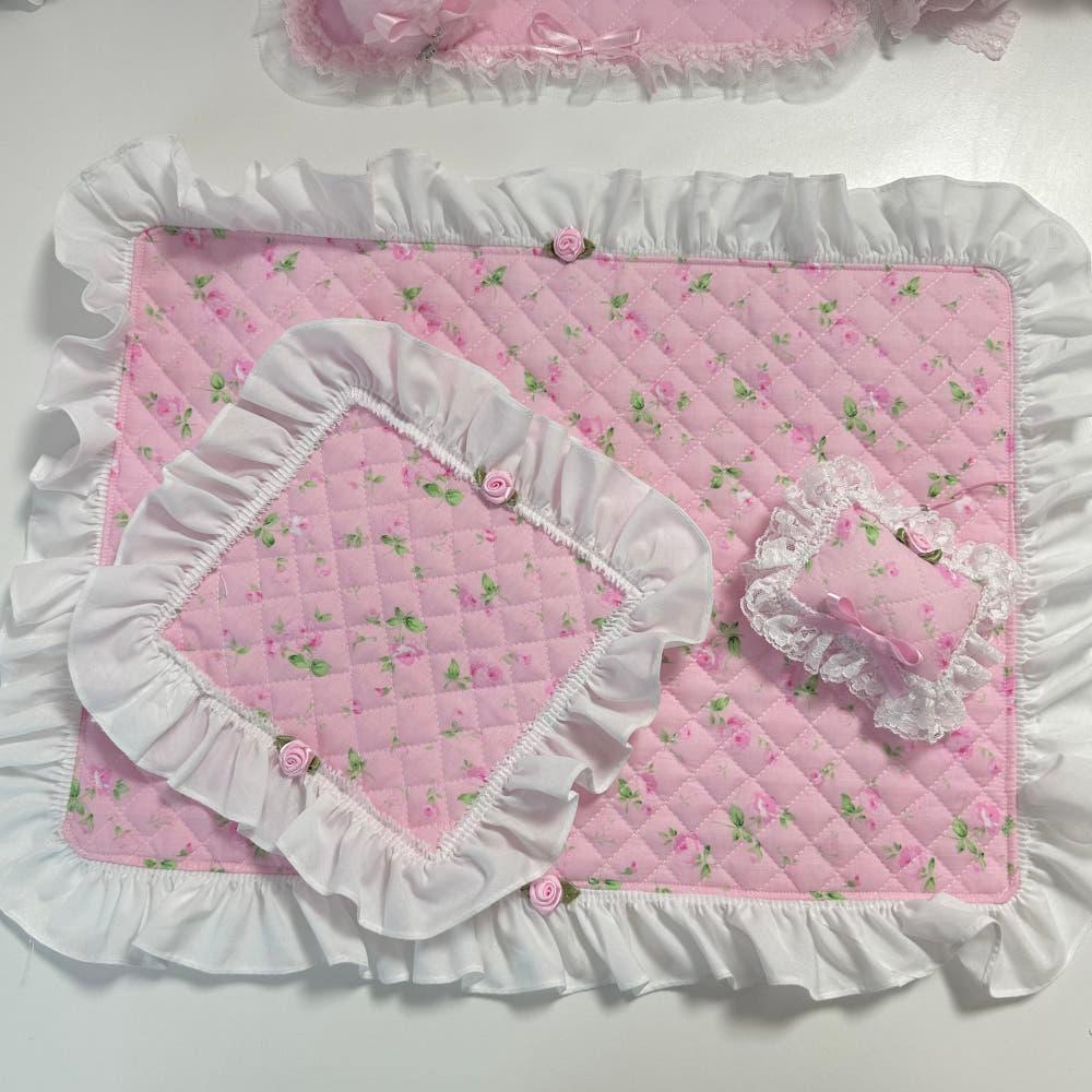 로맨틱 y2k 장미 테이블 데스크 매트