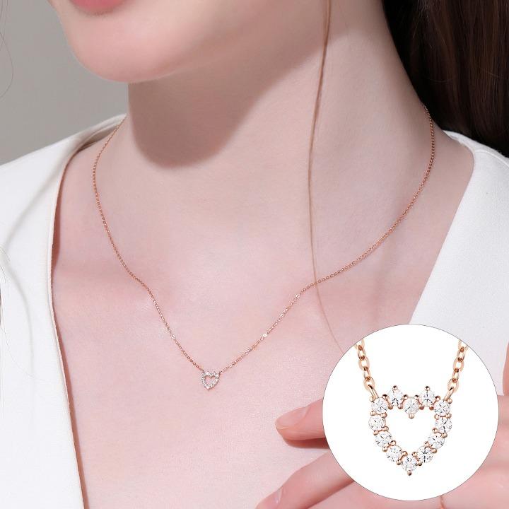 [로즈몽] 14K 하트 쉐입 목걸이 RA24C01K