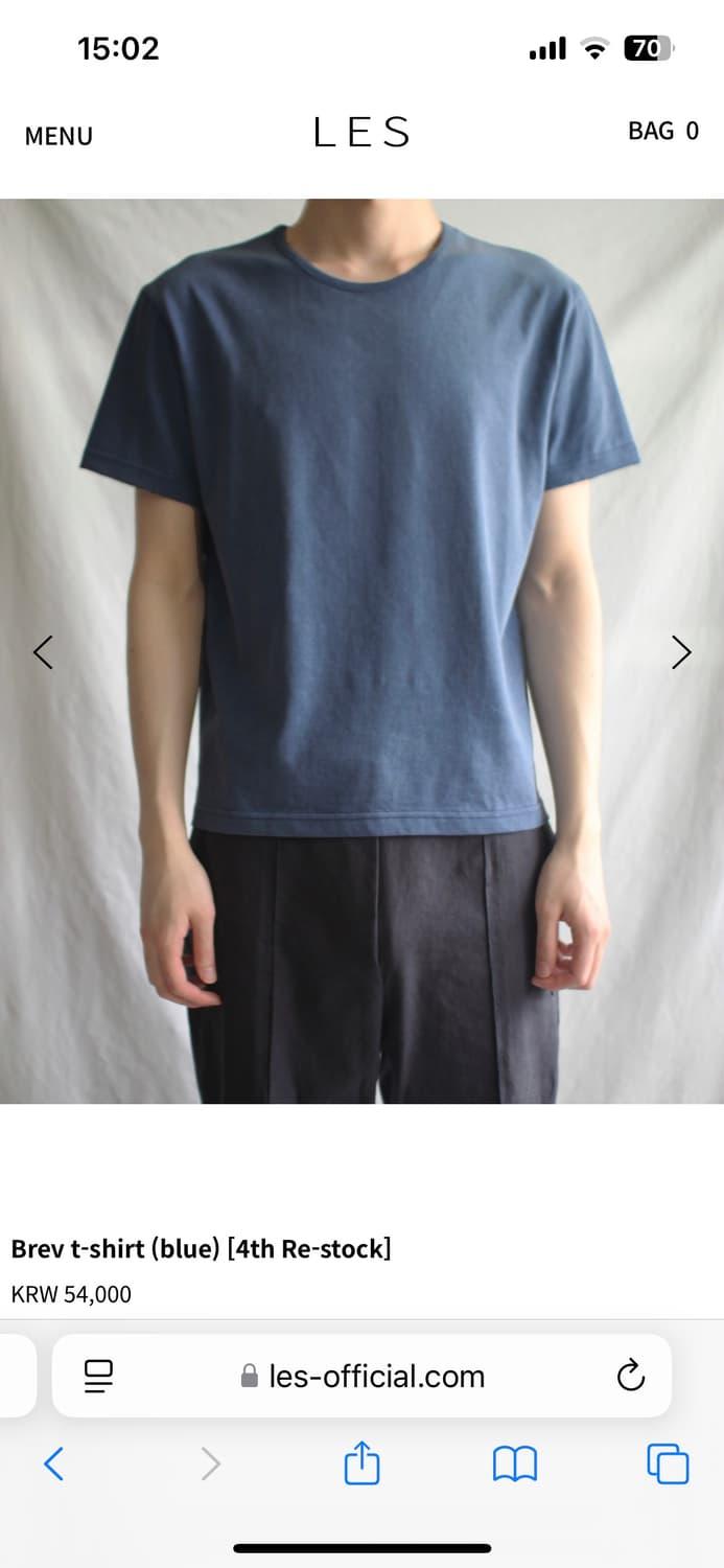 Les Brev t-shirt (blue) 1사이즈 | 후루츠패밀리