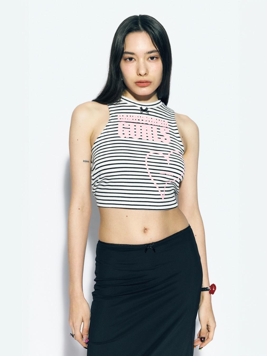 BACKSTRING SLEEVELESS T-SHIRT IVORY