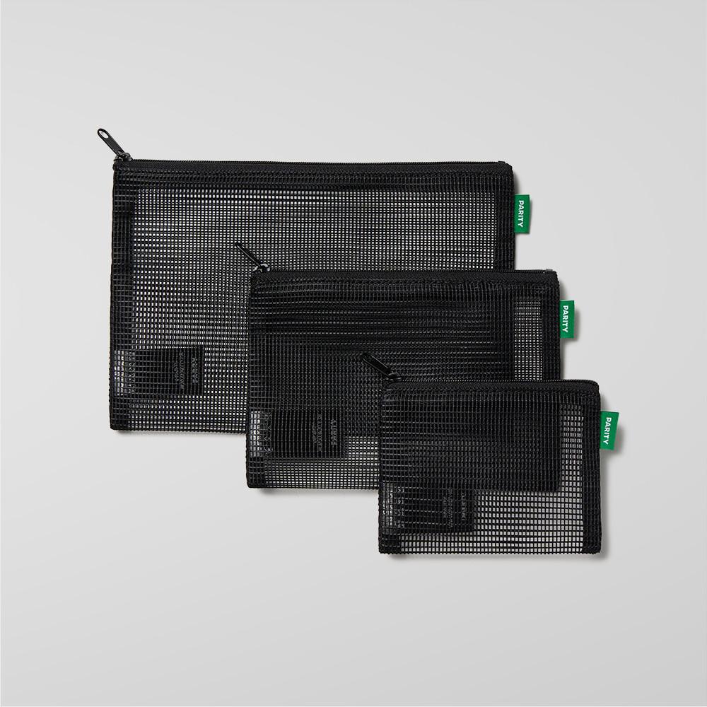 패리티 메쉬 파우치 블랙 (3 size)