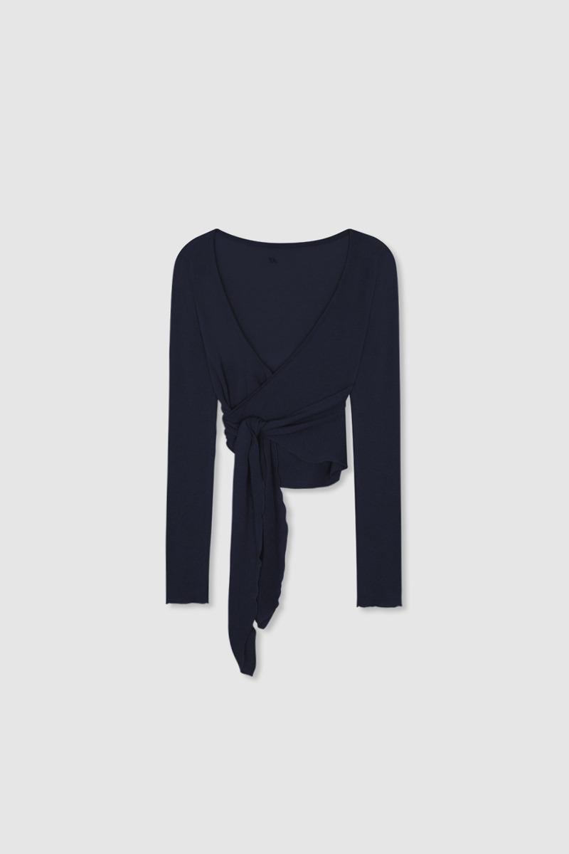 Wrap Wave Top / deep navy