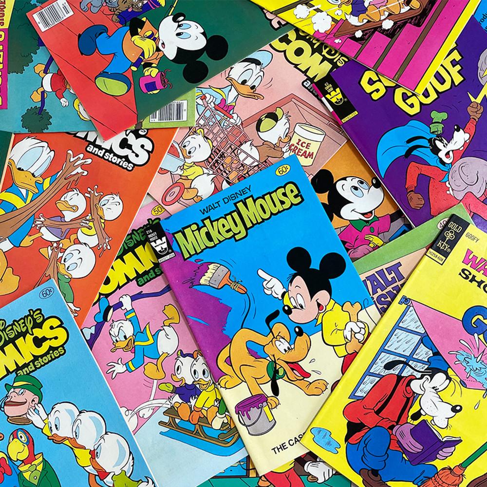 빈티지 올드 코믹북 (디즈니) 옛날 만화 잡지 집꾸미기 인테리어소품 (미키마우스)