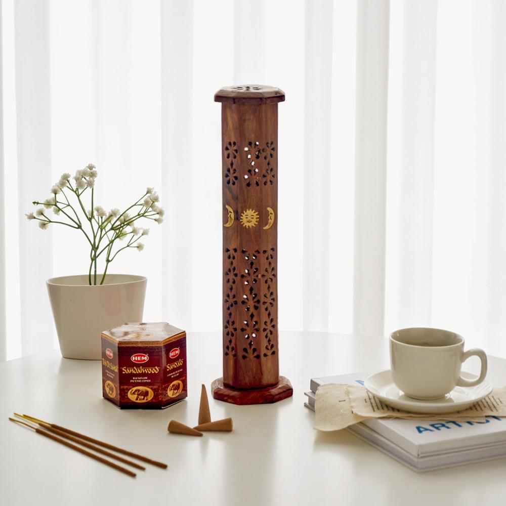 썬앤문 타워 인센스 홀더 스틱 콘 향 향받침대 향꽂이