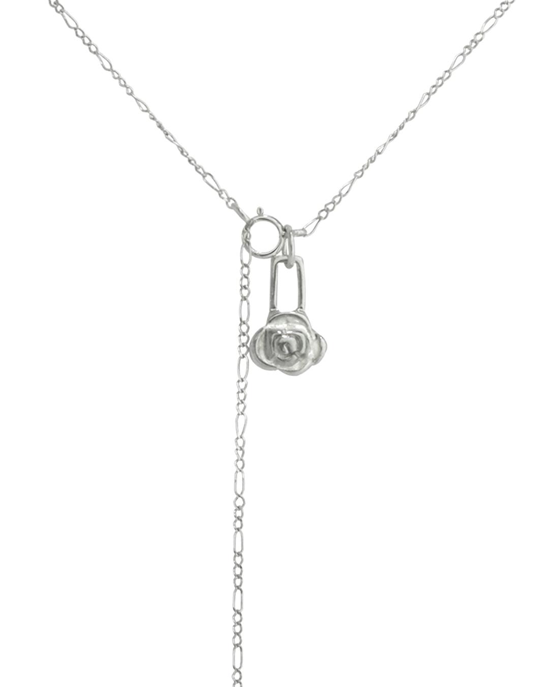 [ Silver925 ] Rose pendant drop necklace