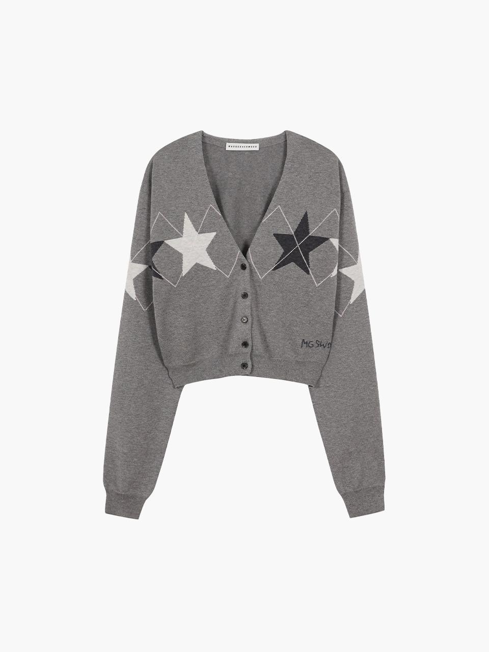 MARGE STAR CARDIGAN_melange grey
