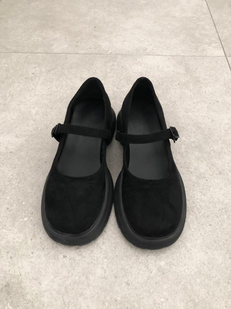 platform suede maryjane