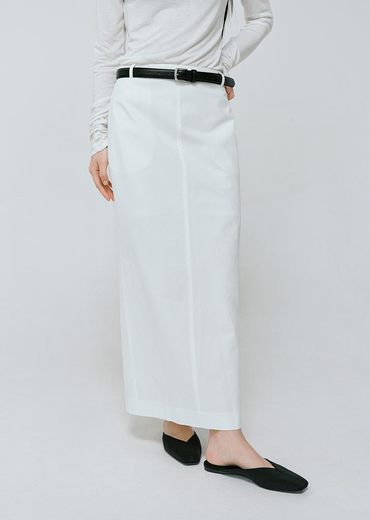 90’s long pencil skirt / White