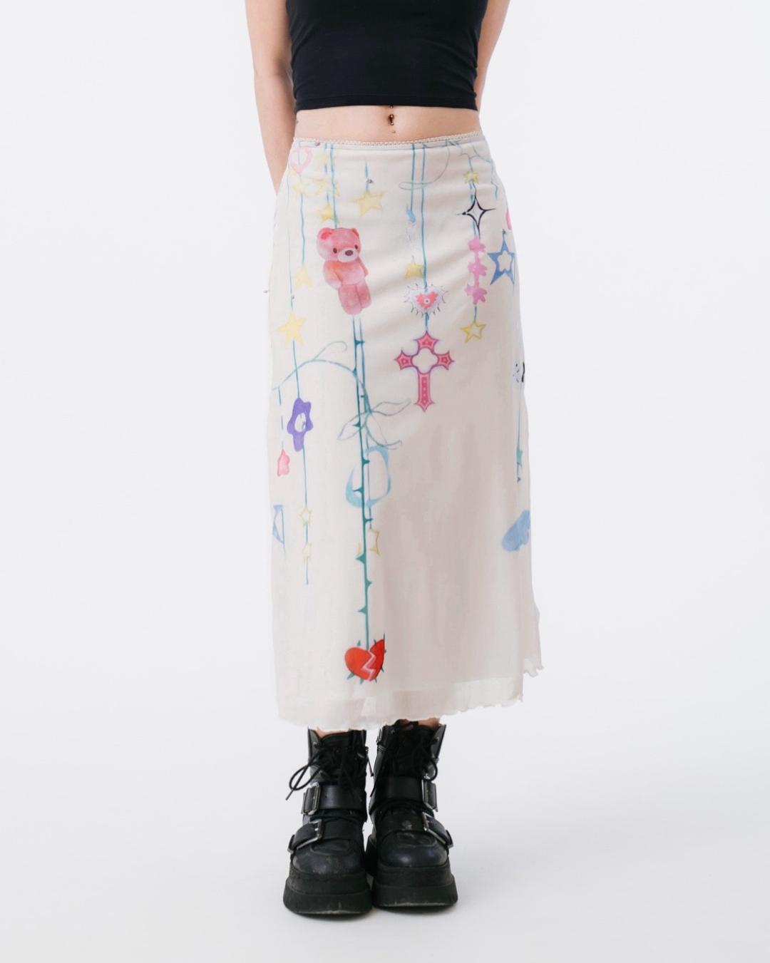 Wish Mesh Midi-Skirt
