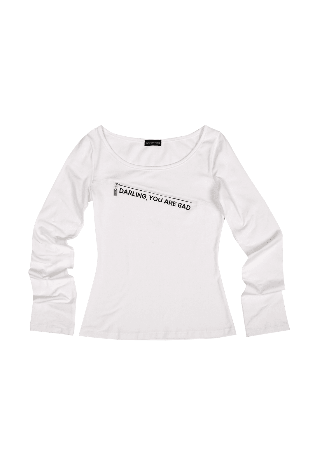[5차재입고]UNZIPPED LOGO T-SHIRT #WHITE - 달링유어배드