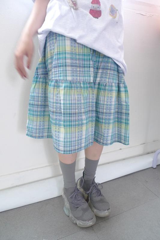 picnic check skirt (2color)