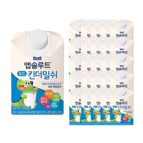 앱솔루트 킨더밀쉬 200ml, 200ml, 48개 - 어린이우유 | 쿠팡