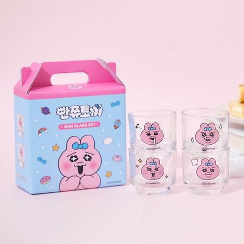 빤쮸토끼 희로애락 소주잔 4종 세트