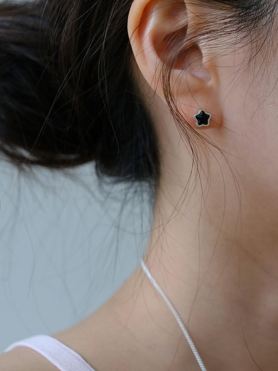 Wishing Star Earring(Onyx)